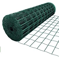 Los mejores  - Amagabeli 1M X 25M Malla de Alambre Cuadrada Verde – RAL6005 Malla Tamaño 75 x 100 mm Rollo de Malla de Alambre Valla…
